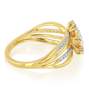 1/5 Carat Diamond Dress Ring in 9ct Yellow Gold