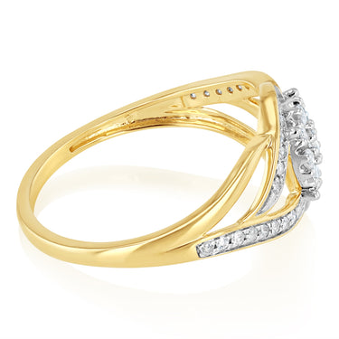 1/4 Carat Diamond Dress Ring in 9ct Yellow Gold