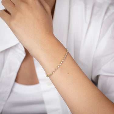 2 Carats Diamond Tennis Bracelet 17.5 cm in 9ct Yellow Gold