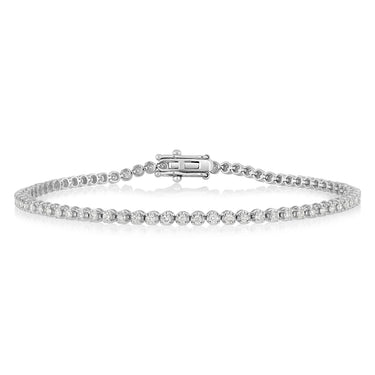 1 Carat Diamond Tennis Bracelet in 9ct White Gold
