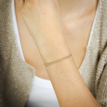 16 Diamonds Gold Plated Silver