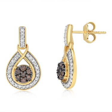 1/2 Carat Australian Diamond Stud Earrings in 9ct Yellow Gold