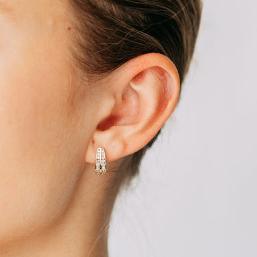 1/2 Carat Diamond Hoop Earrings in 9ct Yellow Gold