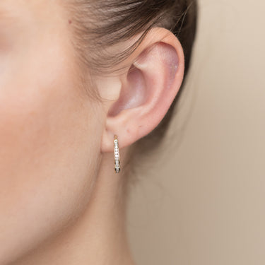 1/4 Carat Diamond Hoop Earrings in 9ct Yellow Gold