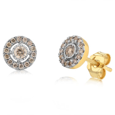 1/4 Carat Diamond Stud Earrings in 9ct Yellow Gold
