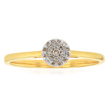 1/10 Carat Diamond Ring in 9ct Yellow Gold