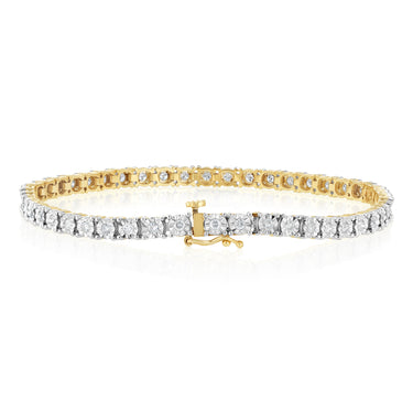 1 Carat Diamond Tennis Bracelet in 9ct Yellow Gold