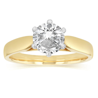 1.5 Carat Australian Diamond Solitaire Ring in 9ct Yellow Gold