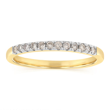 0.15 Carat Diamond Eternity Ring in 9ct Yellow Gold
