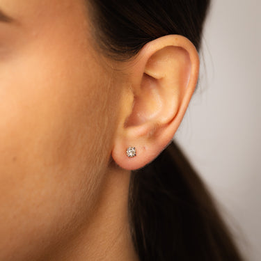 1/5 Carat Diamond Stud Earrings in 9ct Yellow Gold