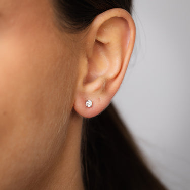 0.30 Carat Diamond Solitaire Stud Earrings in 9ct White Gold