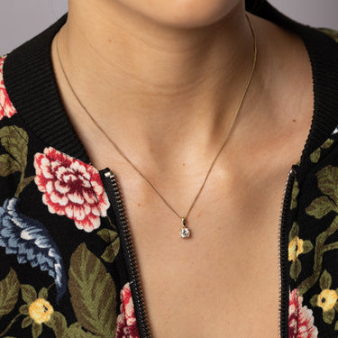 0.70 Carat Diamond Solitaire Pendant in 9ct Yellow Gold