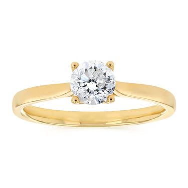 0.70 Carat Diamond Solitaire Ring in 9ct Yellow Gold