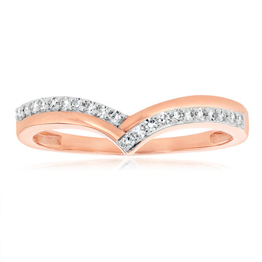 1/6 Carat Diamond Eternity Ring in 9ct Rose Gold