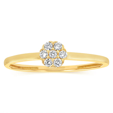 0.12 Carat Diamond Ring in 9ct Yellow Gold