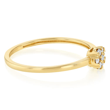 0.12 Carat Diamond Ring in 9ct Yellow Gold