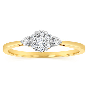 0.31 Carat Diamond Ring in 9ct Yellow Gold