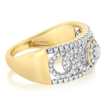 0.71 Carat Diamond Ring in 9ct Yellow Gold