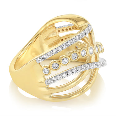 0.62 Carat Diamond Ring in 9ct Yellow Gold