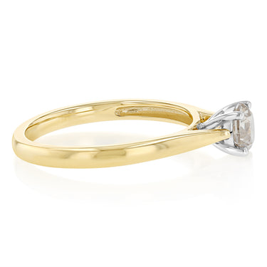 1/2 Carat Australian Diamond Solitaire Ring in 9ct Yellow Gold