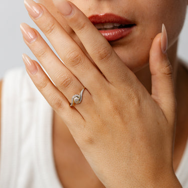 1/10 Carat Diamond Ring in 9ct Yellow Gold