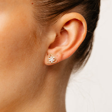 Diamond Stud Earrings in 9ct Yellow Gold