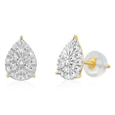 1/10 Carat Diamond Stud Earring in 9ct Yellow Gold