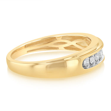 1/5 Carat Diamond Gents Ring in 10ct Yellow Gold