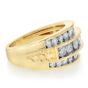 1.90 Carat Diamond Gents Ring in 10ct Yellow Gold