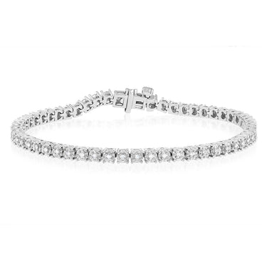1/2 Carat Diamond 18cm Tennis Bracelet with Brilliant Cut Diamonds in Sterling Silver
