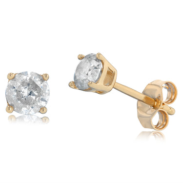 0.45 Carat Diamond Solitaire Studs Earring in 14ct Yellow Gold