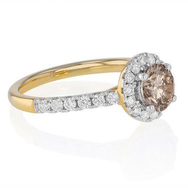 1.50 Carat Diamond Ring with Australian Diamond Centre Diamond in 9ct Yellow Gold