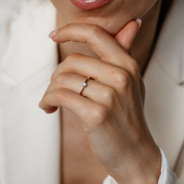 1/10 Carat Diamond Solitaire Ring in 10ct Yellow Gold