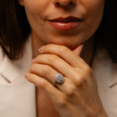 3/4 Carat Diamond Oval Shaped Ring in 9ct Yellow Gold