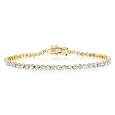 2 Carat Diamond Bracelet in 9ct Yellow Gold