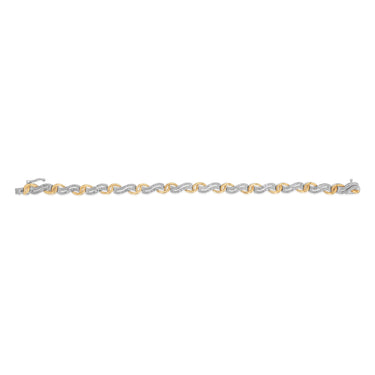 1/5 Carat Diamond Bracelet in Gold Plated Sterling Silver
