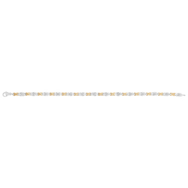 1/10 Carat Diamond 18.5cm Bracelet in Gold Plated Sterling Silver