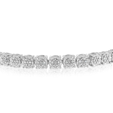 Diamond Bolo Bracelet in Sterling Silver
