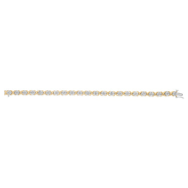 1/6 Carat Diamond 19.5cm Bracelet in Gold Plated Sterling Silver