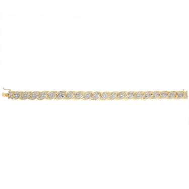 0.95 Carat Diamond 21cm Bracelet in Gold Plated Sterling Silver