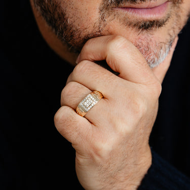 1/3 Carat Diamond Gents Ring in 9ct Yellow Gold