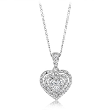 3/4 Carat Diamond Heart Pendant in 9ct White Gold
