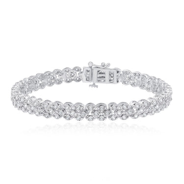 0.90 Carat Diamond Bracelet in Stirling Silver
