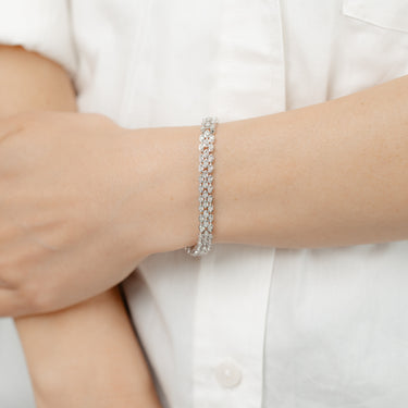 0.90 Carat Diamond Bracelet in Stirling Silver