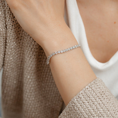 0.95 Carat Diamond Tennis 18cm Bracelet in Sterling Silver