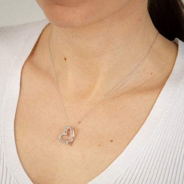 1/5 Carat Diamond Heart Pendant in Gold Plated Sterling Silver