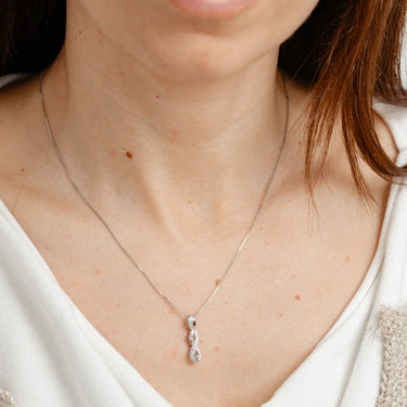 Diamond Pendant on 46cm Chain in Sterling Silver