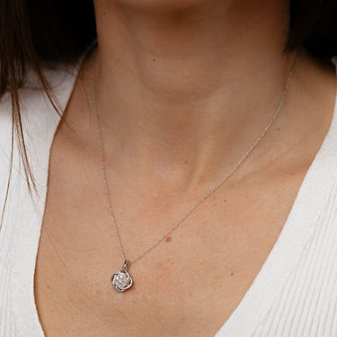 Diamond Pendant in Sterling Silver