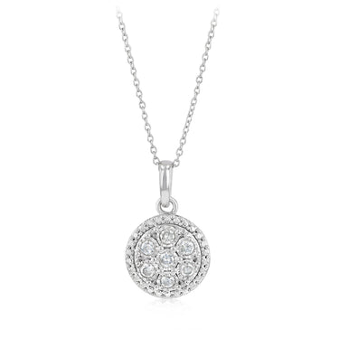 0.45 Carat Diamond Stud Earrings and Pendant on 45cm Chain Set in Sterling Silver