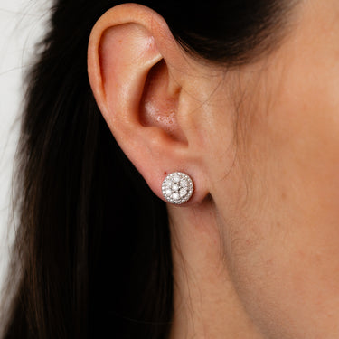 0.45 Carat Diamond Stud Earrings and Pendant on 45cm Chain Set in Sterling Silver